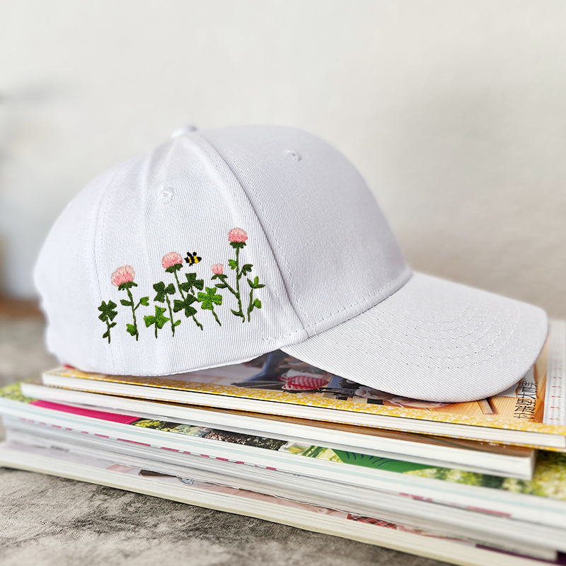 Hecho a mano sombrero hombres y mujeres bordado DIY producción material paquete Lu bordado regalo creativo para novio sol sombrero