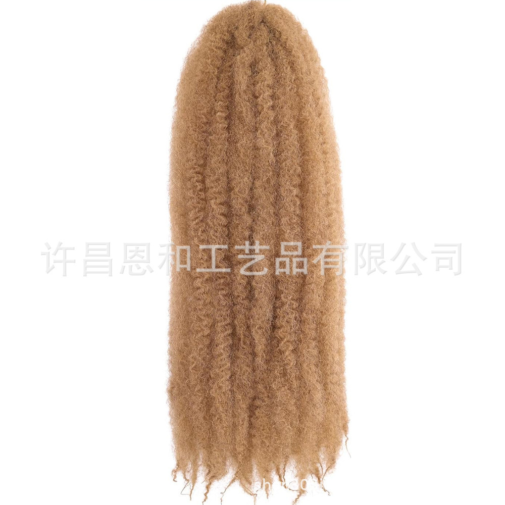 Transfronterizos Europeos y estadounidenses mano desgarrida gran orugas fibra química peluca Marley trenza Twist cabello de crochet