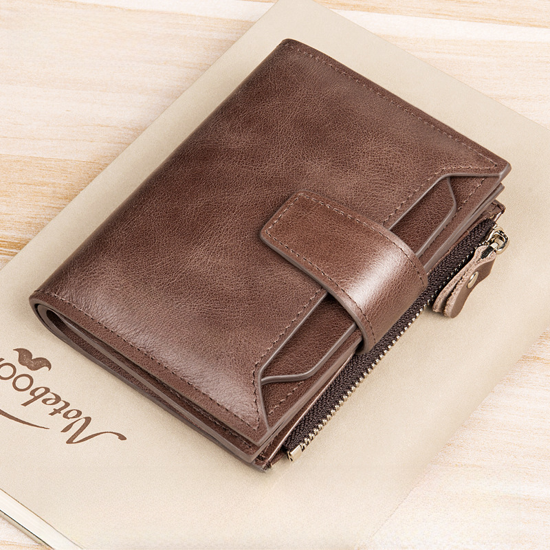 Guangzhou Banianu Leather Goods Factory Men's Short Handle Genuine Leather Large Capacity Driving License 2024 New Arrival Men's Card Holder