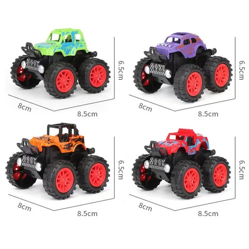 Inertial four-wheel drive stunt off-road vehicle for children and boys model car military fire engineering toy car car gift