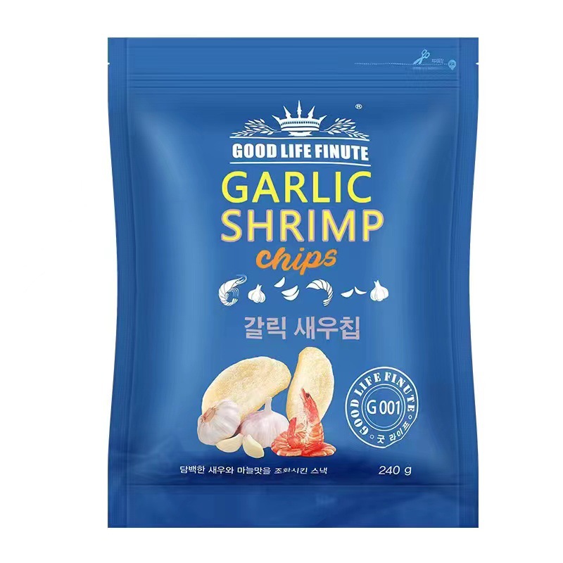 FINITE QuLaf Corn Chips 115g Garlic Shrimp Flavored Crabs 82g Banana Yogurt Shrimp Flavored Crabs 240g Series