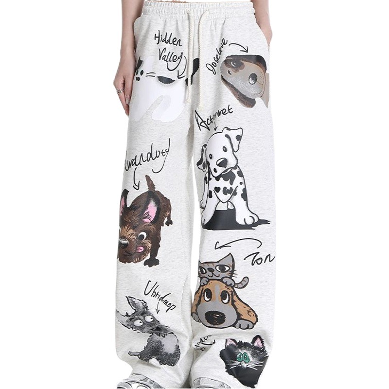 ACTORWET2023 Pantalones de mujer Otoño e Invierno Nueva ropa de mujer europea y americana animal print Loose fitness Pantalones deportivos mujeres image 1