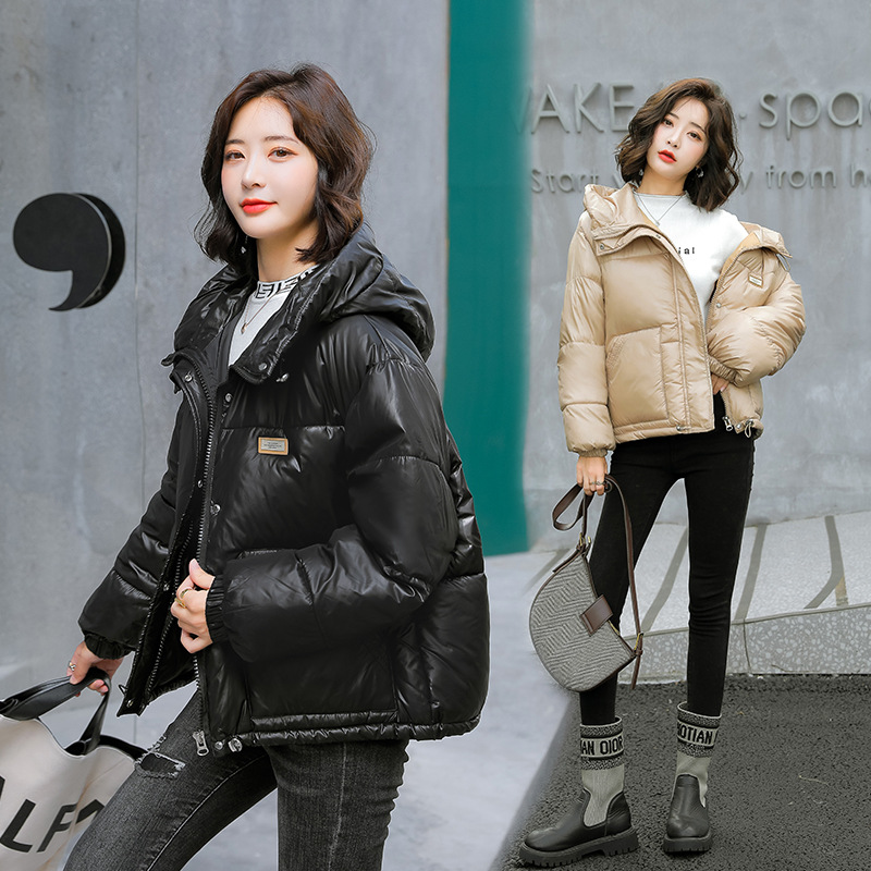 Ropa de invierno 2020 nuevo estilo coreano estudiantes retro pu ropa de algodón estilo Hong Kong chaqueta de algodón grueso chaqueta de algodón corta mujer
