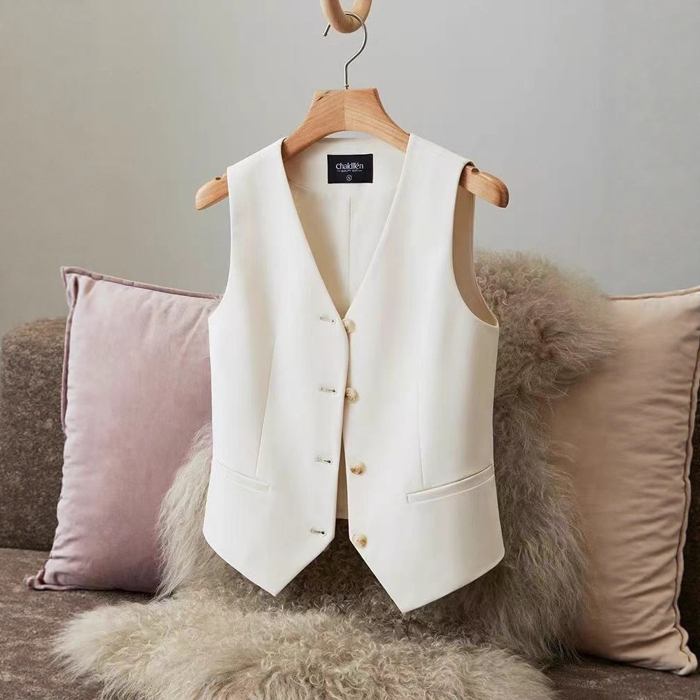 Suit Vest for Women, Versatile New Style for Summer, Spring and Autumn, Sleeveless Waistcoat, Slim Fit