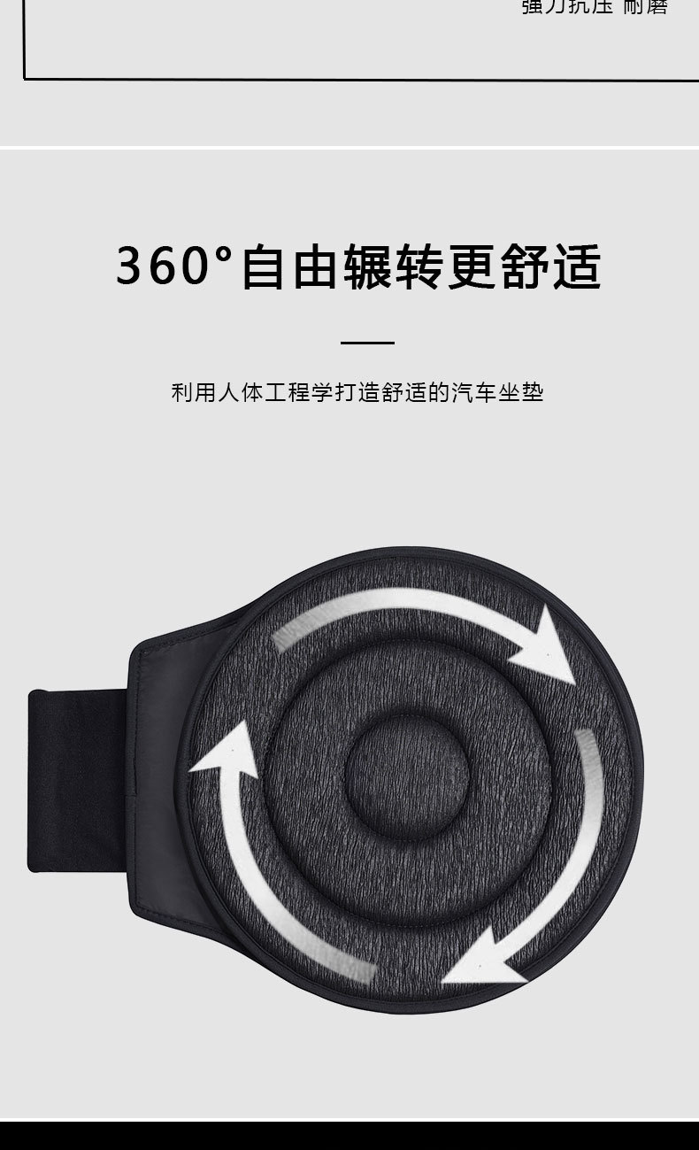 Cross-Border Wholesale 360 Rotating Car Seat Cushion for the Elderly and Pregnant Women, Universal Car Multifunctional Mobile Seat Cushion for All Seasons