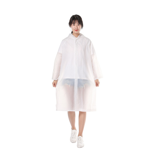 Wholesale adult plus-thick disposable stylish Eva adult and children outdoor travel portable one-piece raincoat