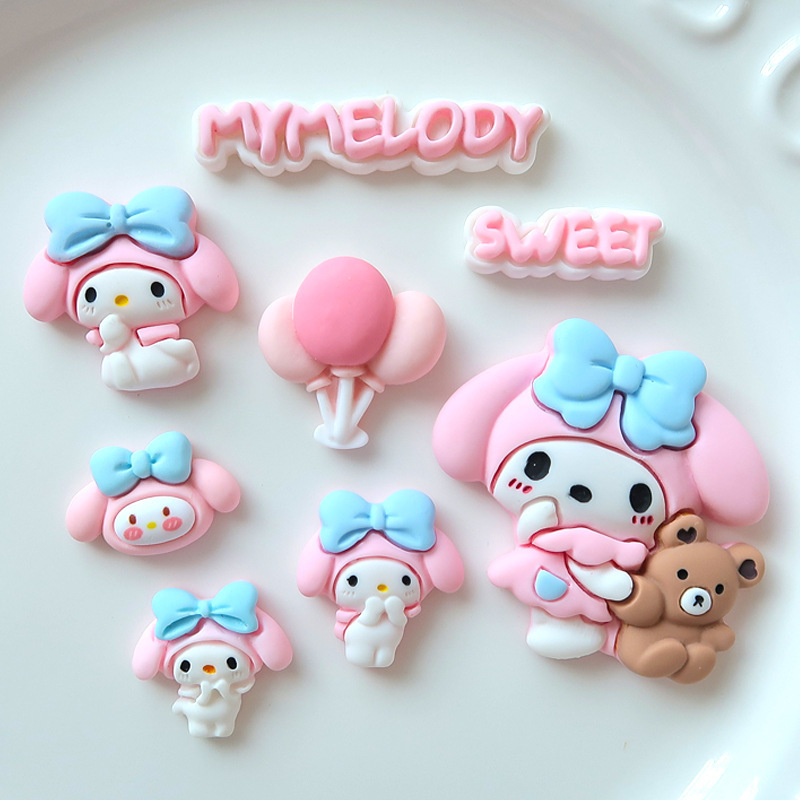 Cartoon Pink Merlotti suit Resin Accessories Mobile Phone Case Cream Glue Material Hole Shoes DIY Accessories Cartoon Pink Merlotti suit Resin Accessories Mobile Phone Case Cream Glue Material Hole Shoes DIY Accessories