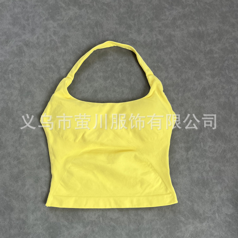 Transfronterizos Europa y América DF mujeres sin pantalones cuello largo chaleco de acondicionamiento físico hermosa espalda cuerpo de forma anti-descalzo mujeres