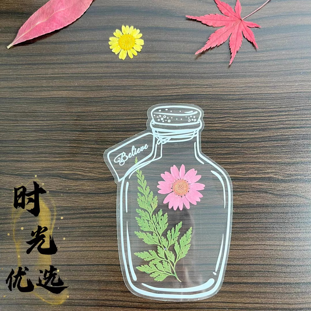 Marcadores de Especímenes de Flores Secas de Plástico Transparentes para DIY
