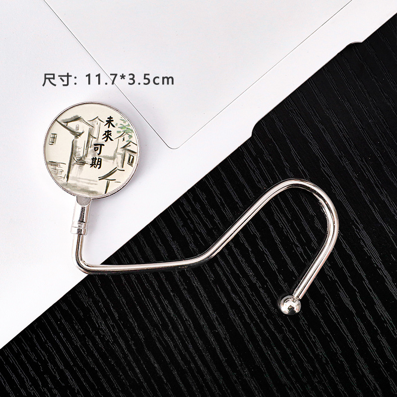 Texto antiguo creativo escritorio antiadherente gancho estudiante portátil soporte de carga portátil escritorio mochila gancho