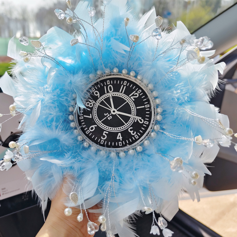 Watch Pearl Feather Anti-slip Mat Car Instrument Desk Mat Mao Mao Mat Car Ornament Mat Car Supplies Ladies