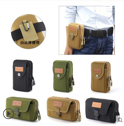 Bolso de moda de 6.5 pulgadas bolso de teléfono móvil para hombres bolso de cinturón vertical bolso de cinturón táctico impermeable multifuncional bolso colgante