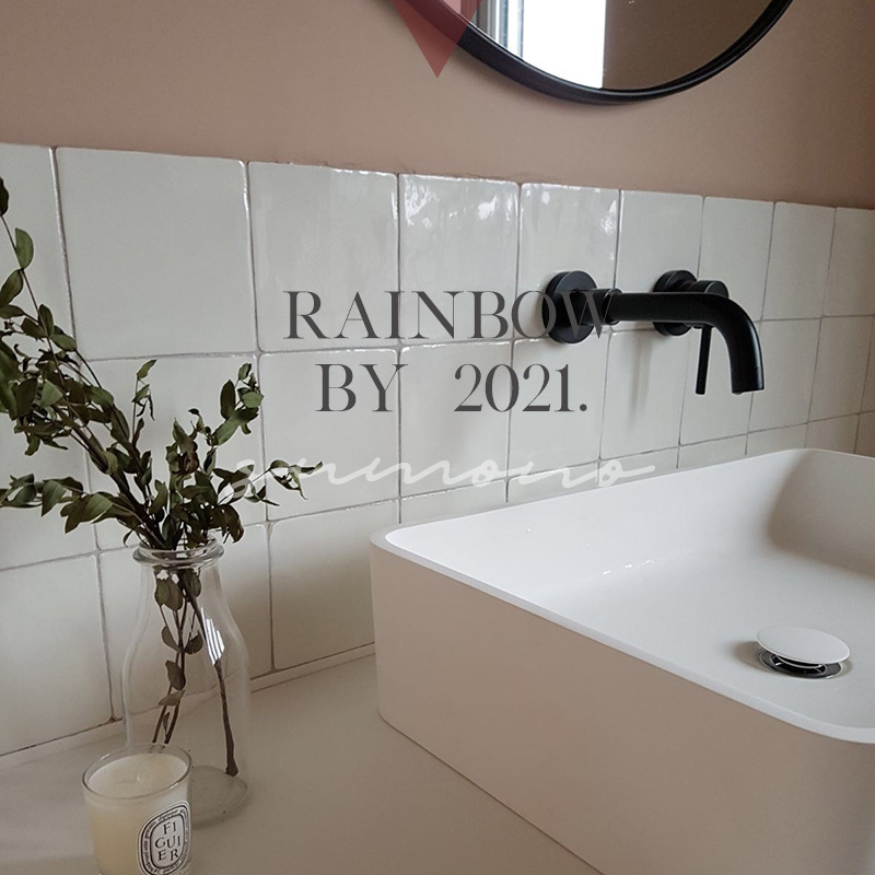 Nordic Salt Series Kitchen and Bathroom Small White Tiles 150 Full Ceramic Thickened Version Handmade Subway Tiles Glossy Matte Bathroom Small Square Tiles
