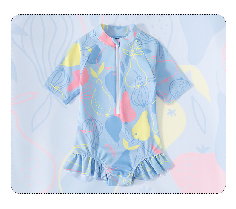 Children's 2026 Girls' Princess Baby One-Piece Sun-Protective Swimsuit New Style Toddler Skirt Quick-Dry Swimwear_voghion.com