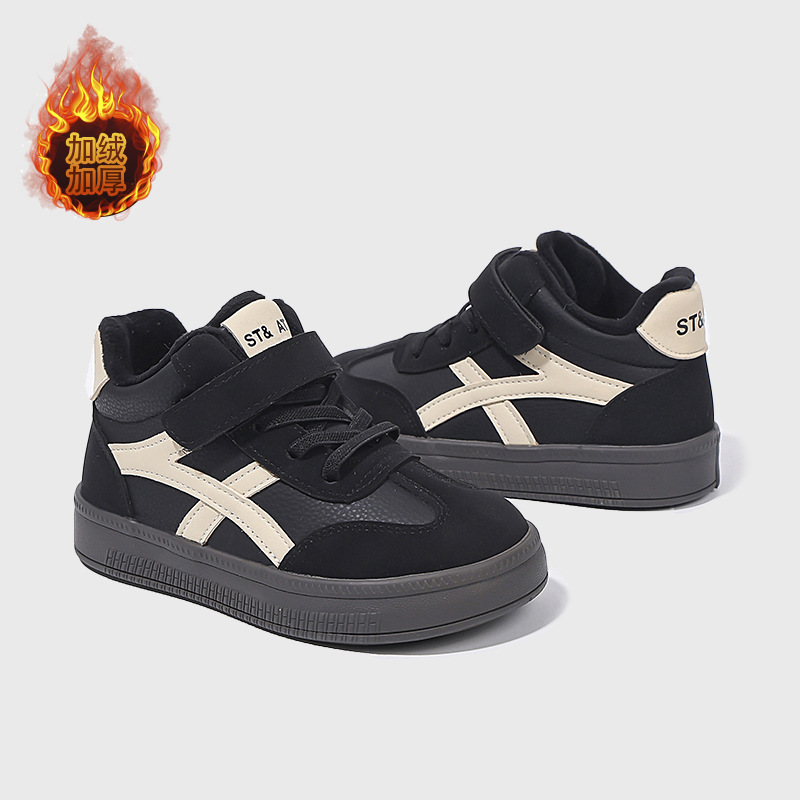 Zapatos deportivos para niños otoño y invierno 2025 nuevos zapatos de algodón de niñas zapatos casuales de niños con suela suave zapatos de correr para niños