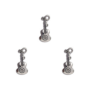 DIY zinc alloy jewelry accessories musical instrument guitar pendant creative necklace bracelet keychain pendant