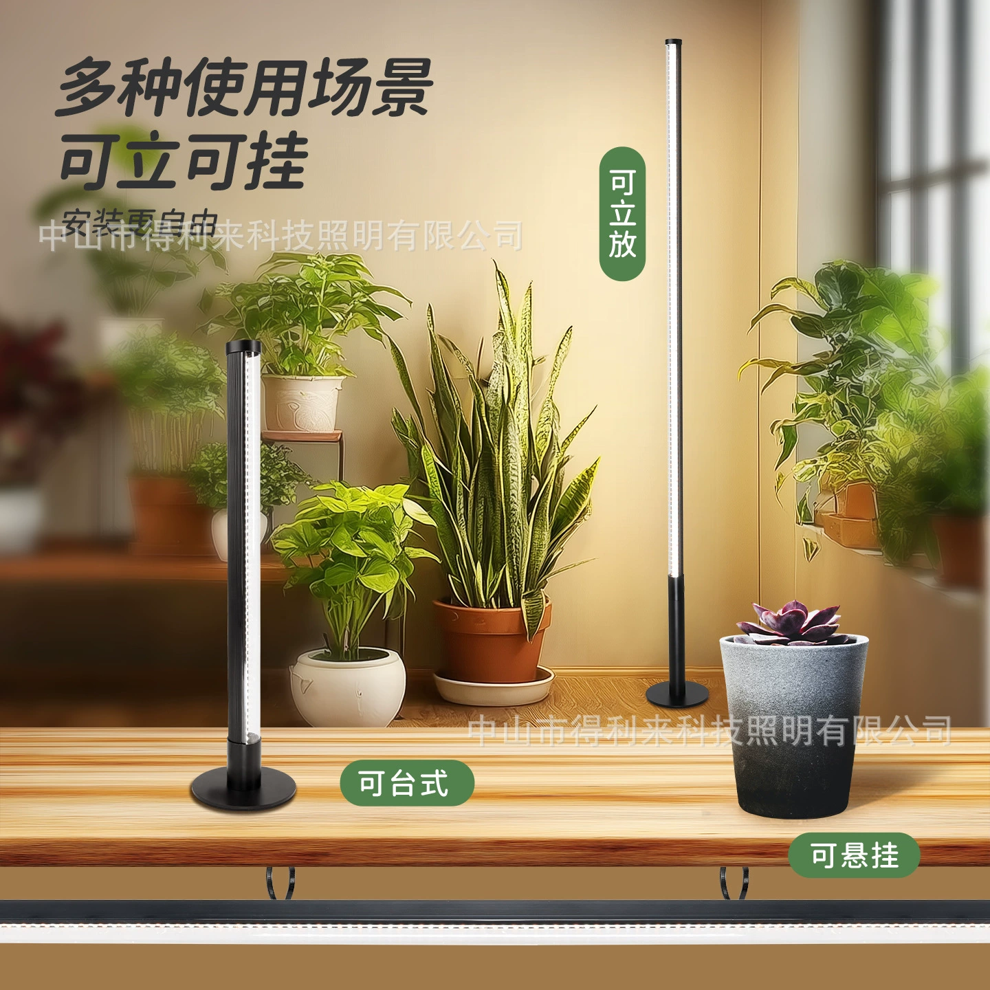 LED floor fill light solar-powered, plant lamp, comfortable light spectrum