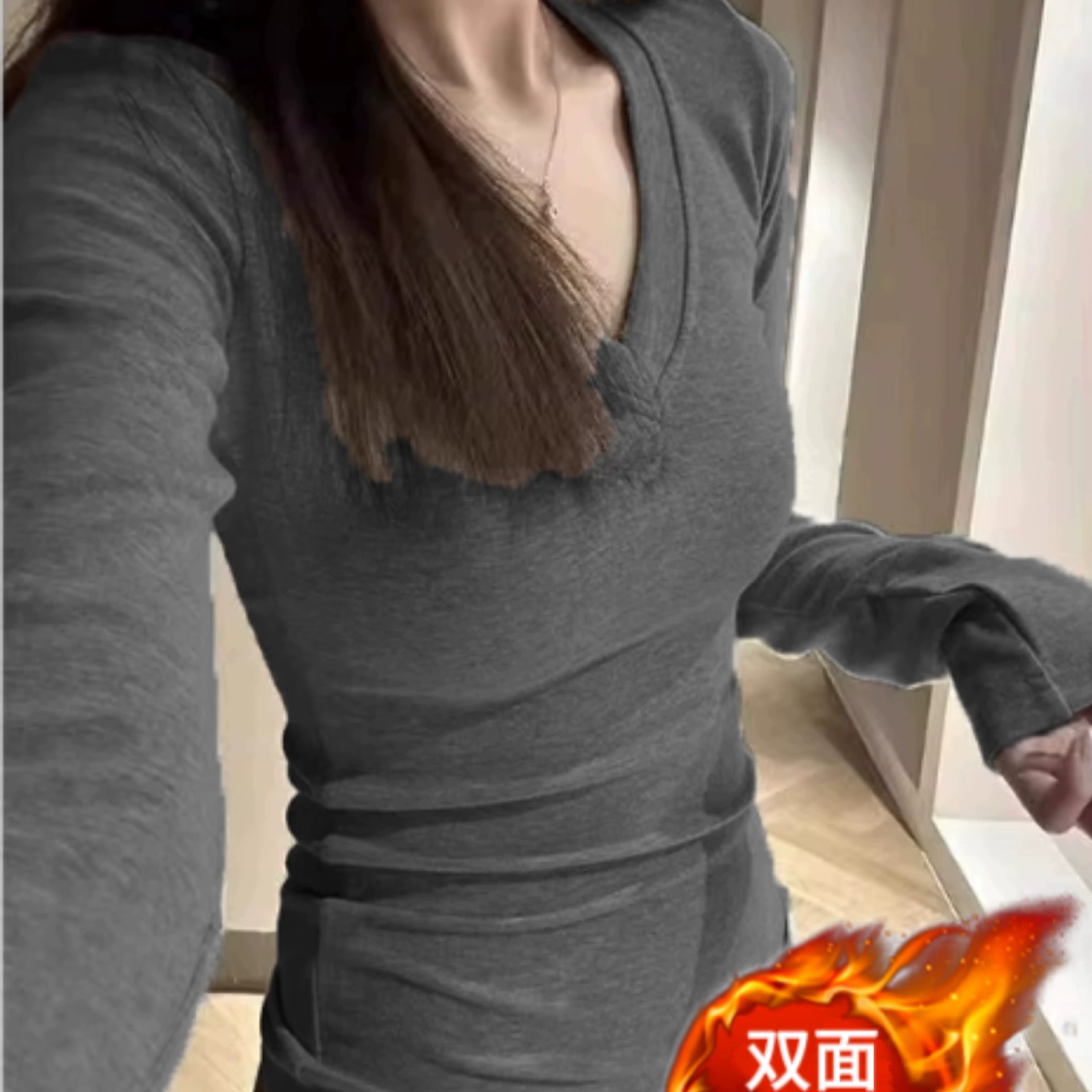 Нижняя рубашка с воротником женская рубашка с длинными рукавами