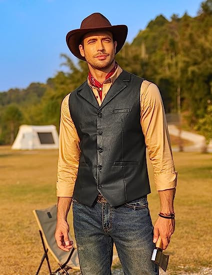 20232023 Autumn and Winter Autumn New Vest Slim Fit Leather Vest pu Leather Vest Single-breasted Vest 20232023 Autumn and Winter Autumn New Vest Slim Fit Leather Vest pu Leather Vest Single-breasted Vest