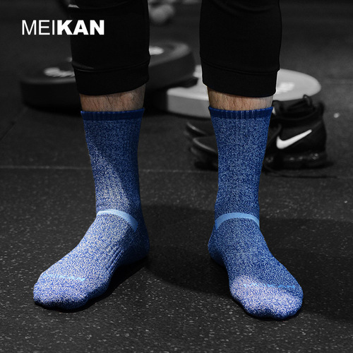 MEIKAN elite outdoor hiking merino wool sports socks men's mid-length quick-drying wear-resistant running basketball socks