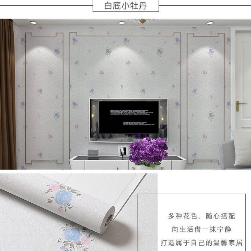 [핫스타일] 흰색 바탕에 작은 모란