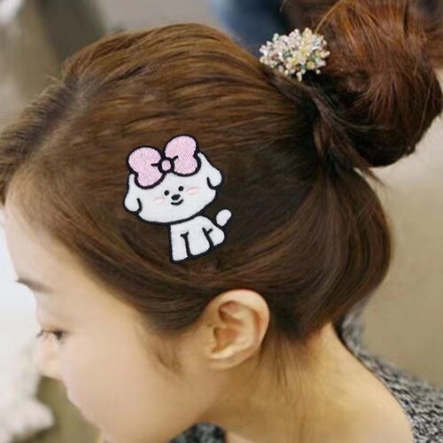 Treasure No. 1 Cartoon Puppy Bangs Posting Seamless Velcro Headdress Women's Hair Sticky Broken Hair Organizing Artifact