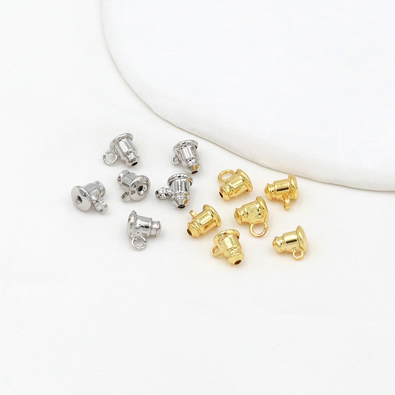 Color-Preserving 18K Real Gold Bullet-Shaped Ear Plugs with Hanging Ear Caps DIY Handmade Earrings Wholesale Earring Studs A47 Color-Preserving 18K Real Gold Bullet-Shaped Ear Plugs with Hanging Ear Caps DIY Handmade Earrings Wholesale Earring Studs A47