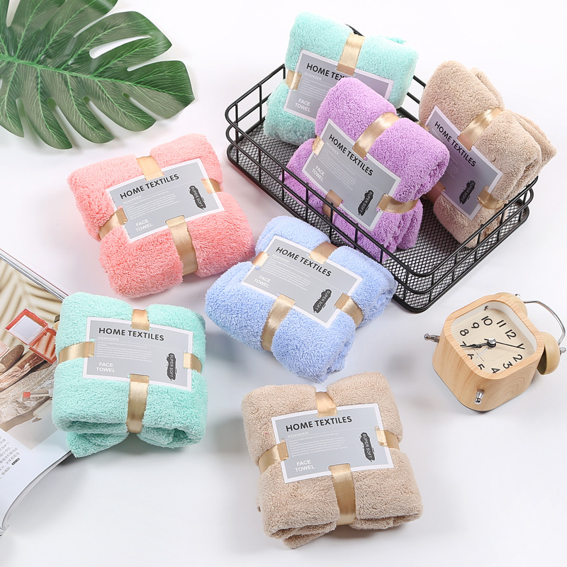 珊瑚絨毛巾帶包裝伴手禮毛巾結婚回禮毛巾禮品毛巾顁制