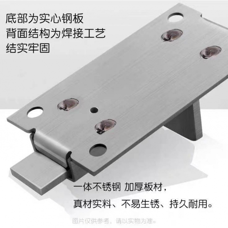 Alfilón de rebote automático de acero inoxidable engrosado para puertas y ventanas de madera hebilla de puerta de resorte perno de puerta de baño cerradura de enchufe fija