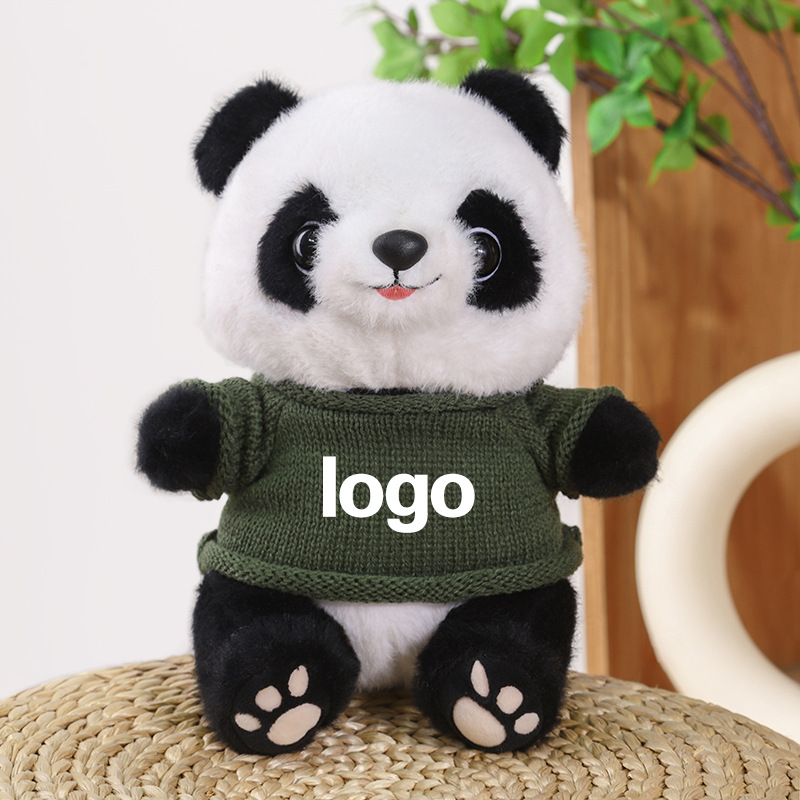 Juguetes de peluche Panda LOGO Coche 4s Tienda Juguetes Lindo Panda Simulado Muñeca Panda Regalo