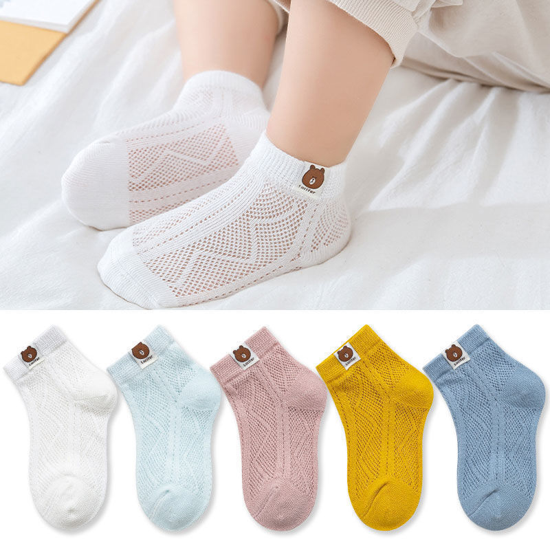 [Hot Style] Children's Socks Summer Mesh Breathable Thin Socks Boys and Girls Cute Cartoon Spring and Summer Cross-Border