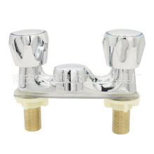 铜面盆龙头厂家直销两联洗脸盆双开双控水快开台盆洗手盆全铜