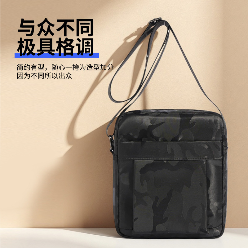 Cross-Border New Style Men's Single-Shoulder Crossbody Bag Camouflage Waterproof Casual Small Square Bag Student Crossbody School Bag Dropshipping
