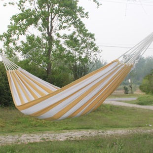 2025 Temu Cross-Border New Easy-To-Store Ultra-Light Canvas Polyester Outdoor Home Park Single Hammock Swing