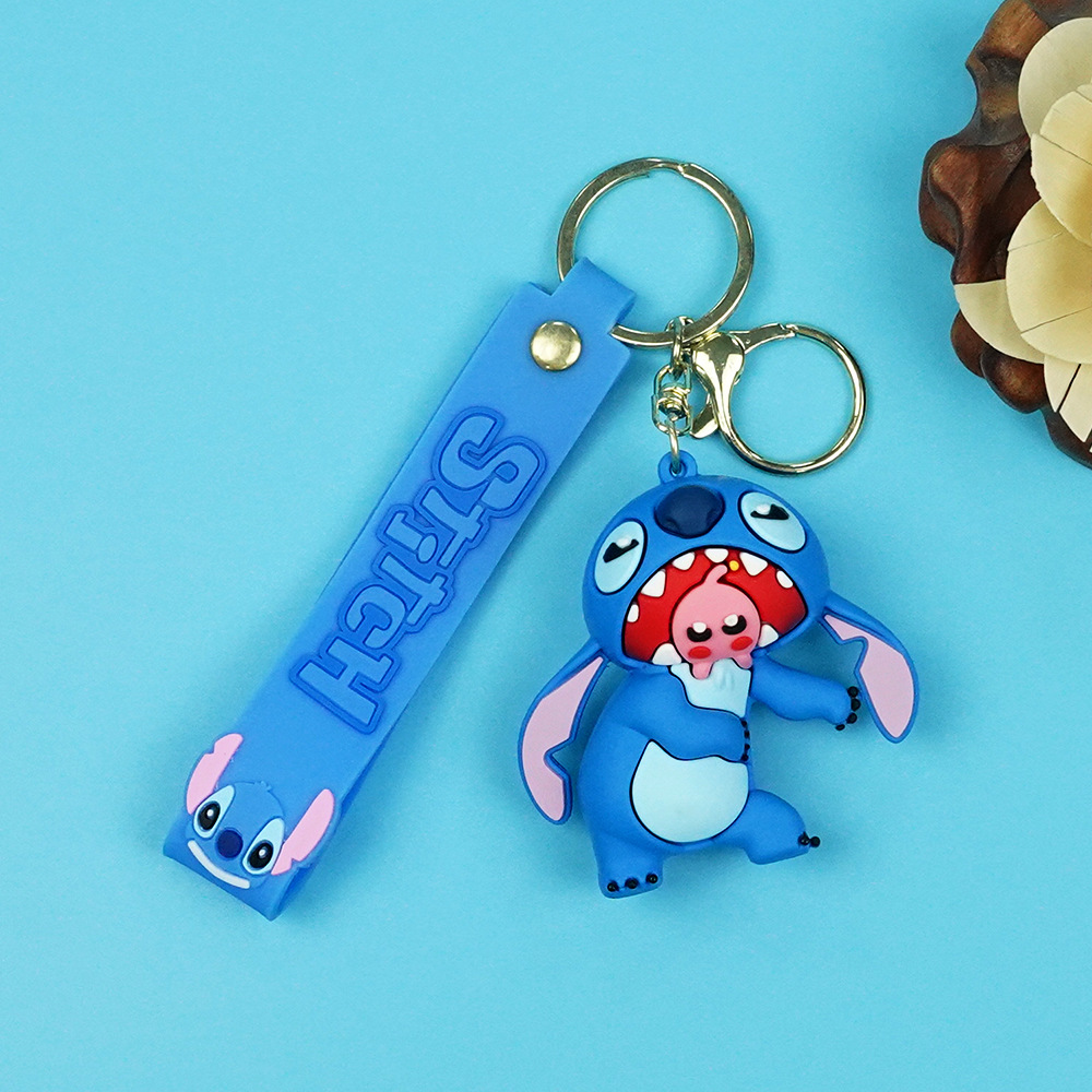 Llavero de caricatura Stitch resinado, colgante adorable para pareja, regalo festivo.