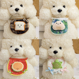 Three-Dimensional Doll Cute Dog Bib Pet Saliva Scarf Cat Scarf Pet Bow Accessories Bib Scarf