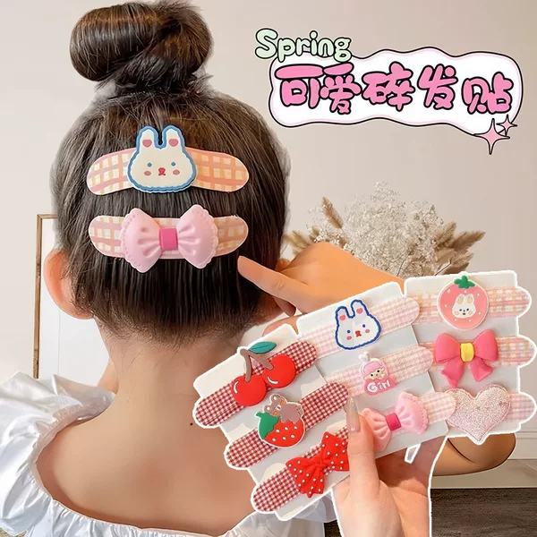 Children's Hair Tidying Tool - Daily Non-Damaging Bangs Stickers for Girls, Versatile Hair Stickers, Magic Hair Accessories