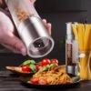 Multi -layer stainless steel transparent manual pepper grip grinder seasoning bottle glass barbecue seasoning tank