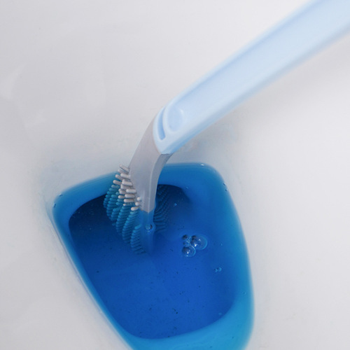 Xiangjia Golf Toilet Brush Home Toilet Long Handle Soft Plastic Toilet Brush Wall-mounted No-Punch Cleaning Brush