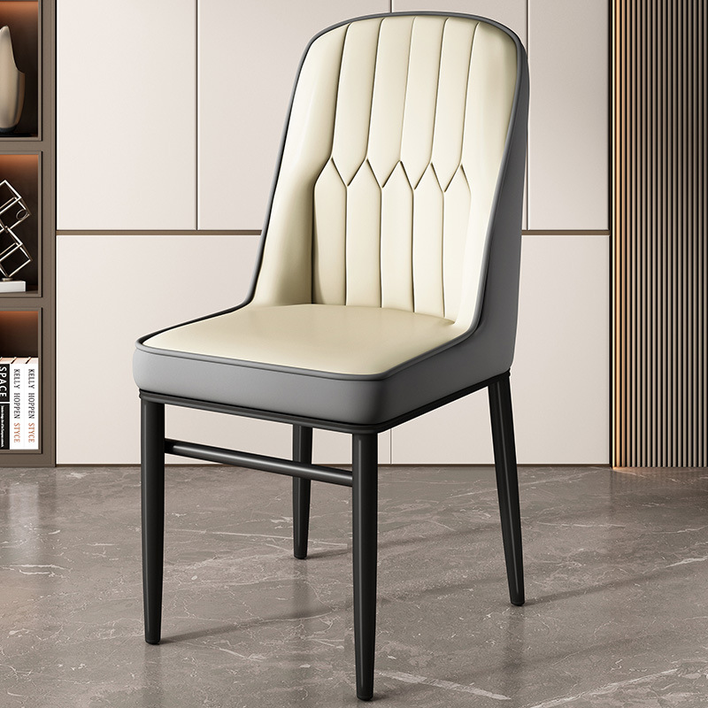 오프화이트 + 그레이 뒷면과 블랙 다리 [엄선된 가죽 안정적인 프레임]