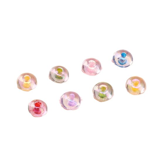 2x 4mm flying saucer magic color domestic glass rice beads DIY jewelry accessories handmade beaded bracelet necklace loose beads