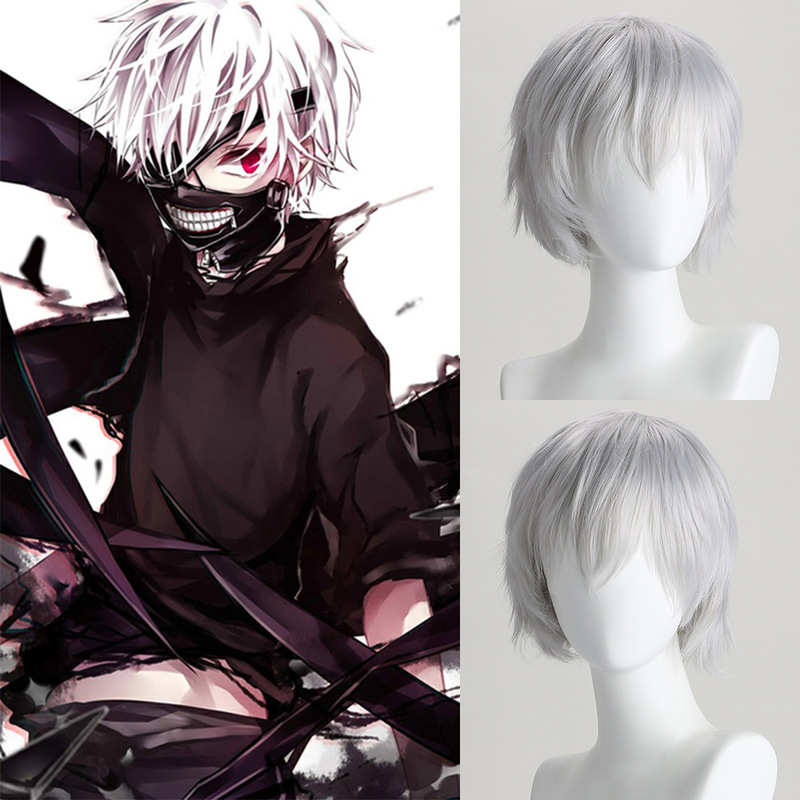 Anime cos Wig Tokyo Ghoul Ghost Kind Gold Wood Research Silver White Halloween cosplay Wig Anime cos Wig Tokyo Ghoul Ghost Kind Gold Wood Research Silver White Halloween cosplay Wig