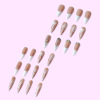 Extra-long long white nail stickers contains rose, ultra thin removable fake nails, European style, french style