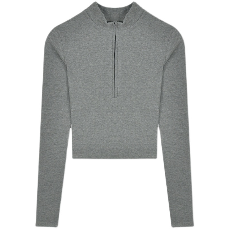 Short French Style Clavicle Sweet Cool Top Slim-fit Niche Inner Wear Early Autumn Design Sense Long Sleeve T-shirt Base Shirt Women's ins