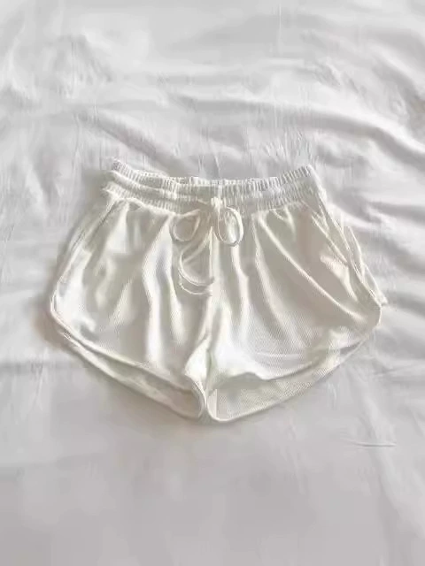 Спортивные шорты для отдыха, тонкие эластичные брюки, плюс размер, корейский стиль, эластичный пояс