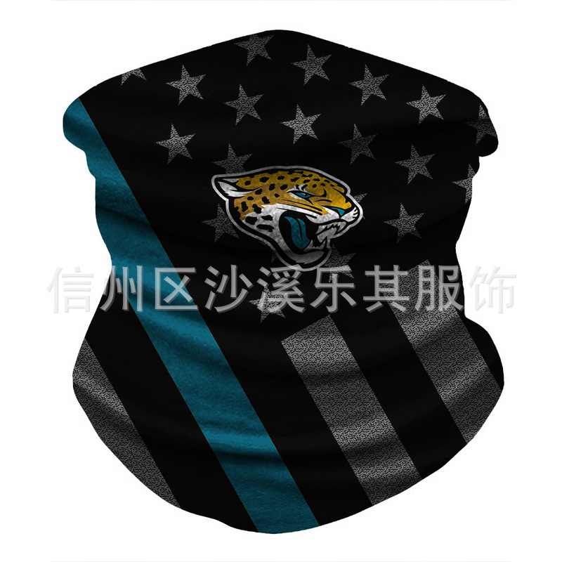 Máscara de impresión digital 3D para equipos de la NFL europeos y estadounidenses Montar al aire libre a prueba de polvo, protección solar, máscara deportiva a prueba de viento, se puede fijar Zhi
