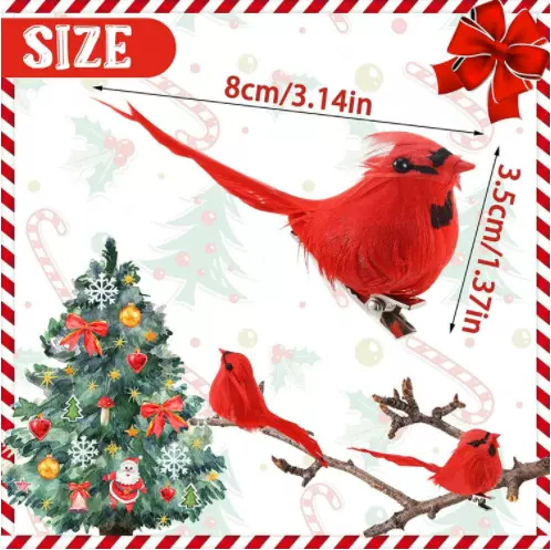 亚马逊热销迷你红色仿真小鸟罗宾鸟园林园艺装饰鸟