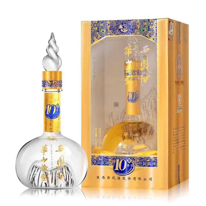 西凤酒华山论剑10年52度凤香型白酒500ml