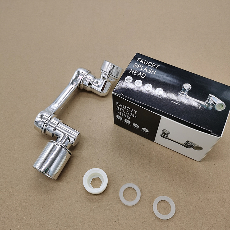 Mechanical arm, universal rotating splash-proof faucet, bubble maker, filter extender, multi-functional faucet and shower head converter Specification drawing