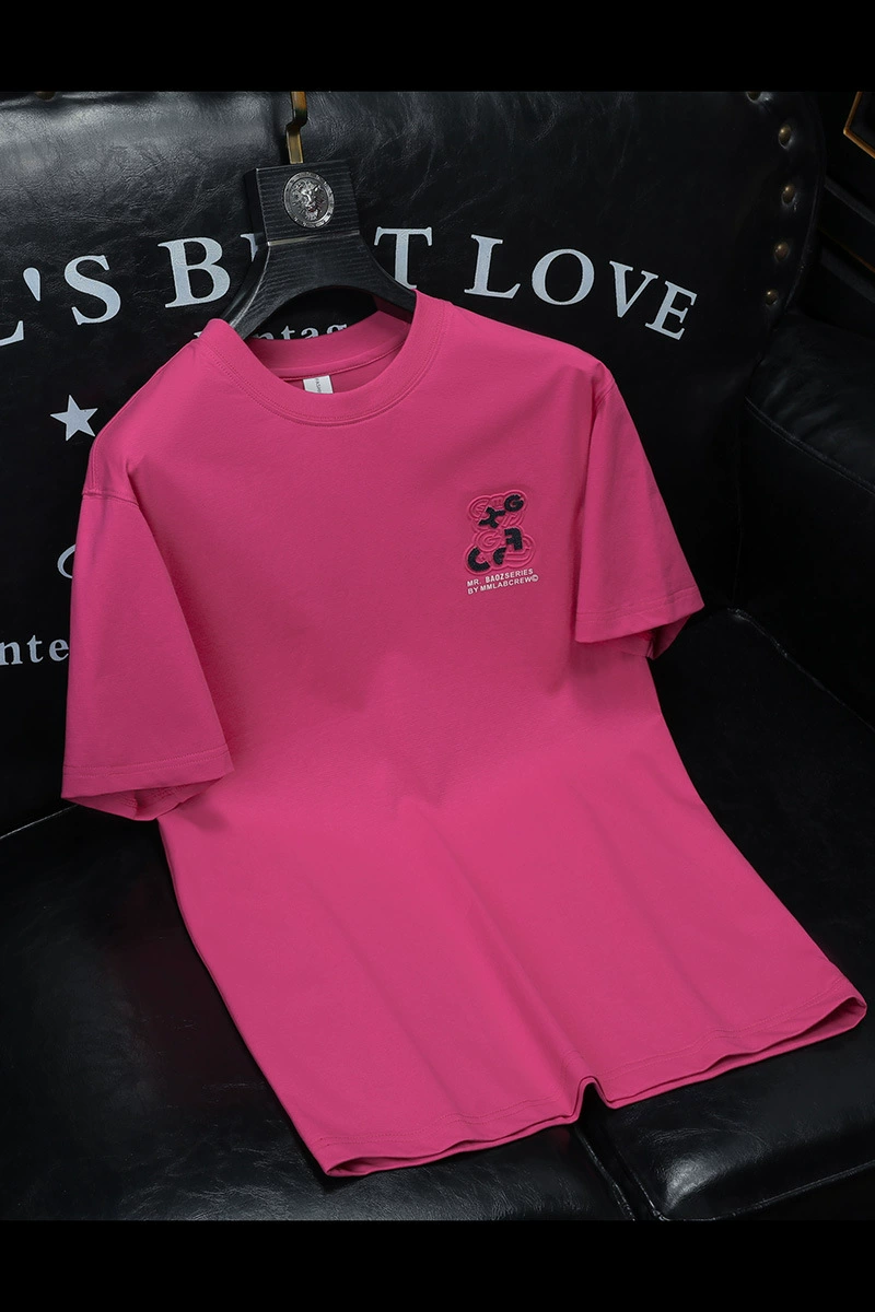 Летняя модная футболка с коротким рукавом, Slim fit, для подростков, с коротким рукавом
